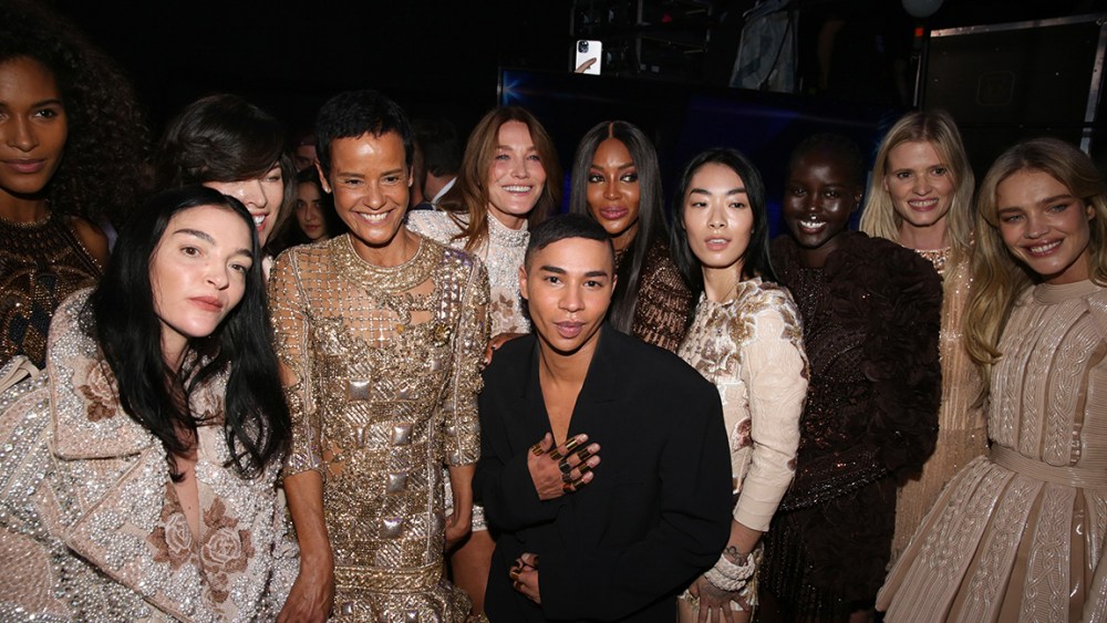 Backstage at Balmain RTW Spring 2022