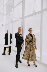 dior exhibit curators Florence Muller and Matthew Yokobosky