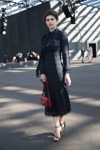 Alexandra Daddario in the front row at Coach  RTW Spring 2022
