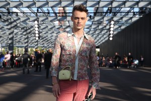 Thomas Doherty in the front row at Coach  RTW Spring 2022