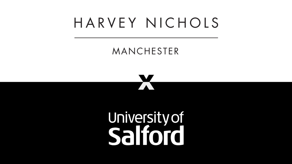 University of Salford x Harvey Nichols Manchester partnership logo