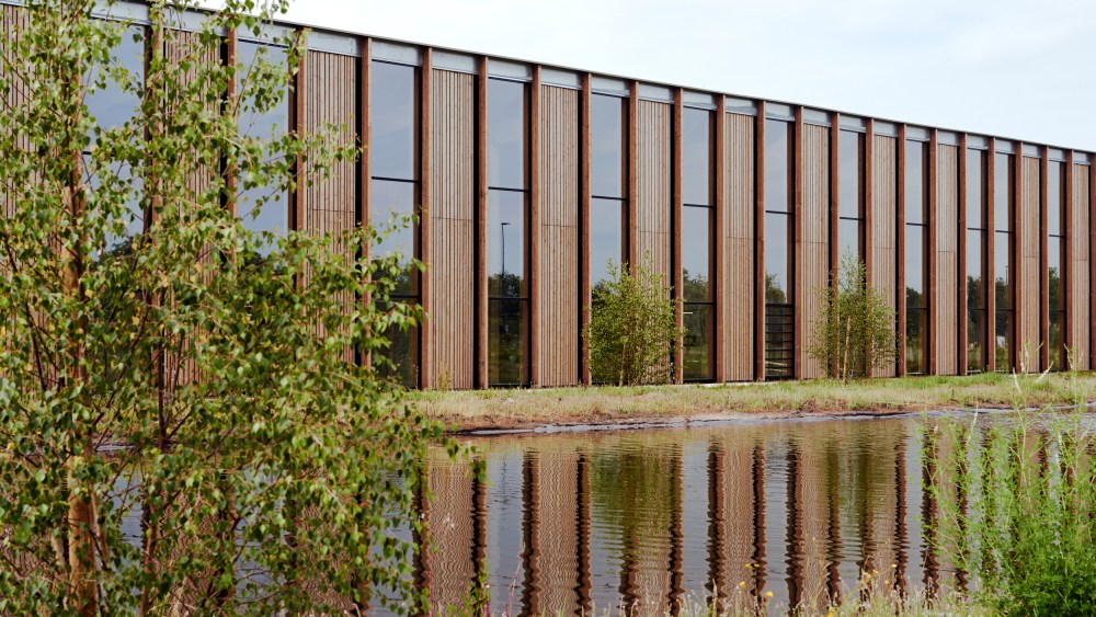 The newly unveiled Hermès leather goods workshop in Saint-Vincent-de-Paul, France.