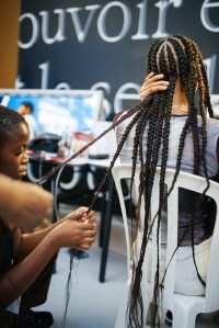 Backstage at Kenneth Ize RTW Spring 2022