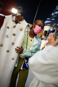 Backstage at Kenneth Ize RTW Spring 2022