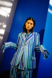 Backstage at Kenneth Ize RTW Spring 2022