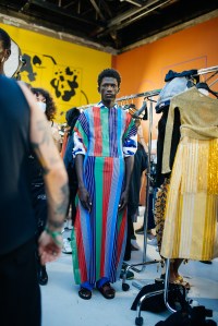 Backstage at Kenneth Ize RTW Spring 2022