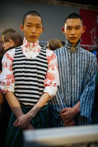 Backstage at Kenneth Ize RTW Spring 2022