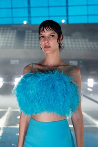 Backstage at David Koma Spring 2022