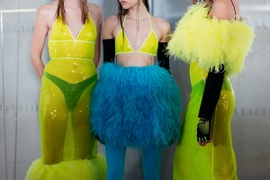 Backstage at David Koma Spring 2022