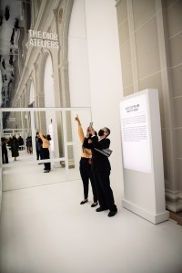 The scene at the Dior exhibit.