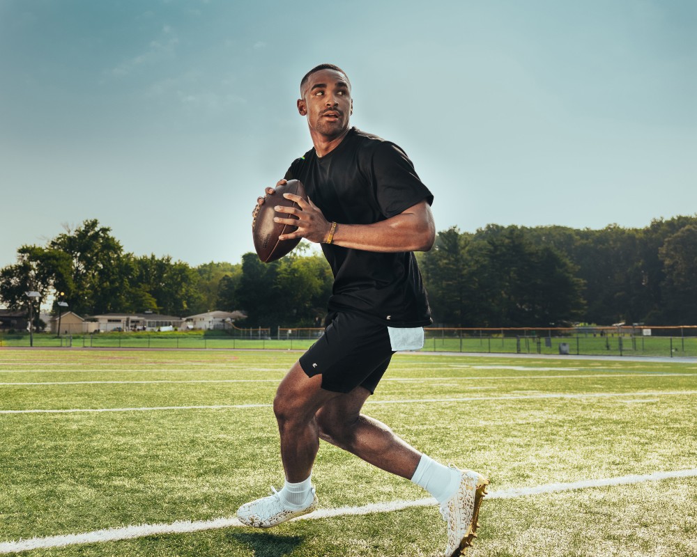 Philadelphia Eagles quarterback Jalen Hurts will serve as the face of Eastbay Performance