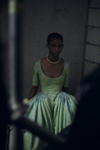 Backstage at Edward Crutchley RTW Spring 2022