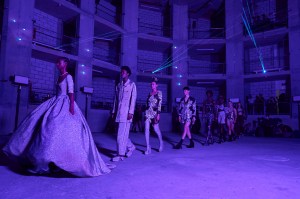 Backstage at Edward Crutchley RTW Spring 2022