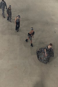 Backstage at Edward Crutchley RTW Spring 2022