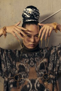 Backstage at Edward Crutchley RTW Spring 2022