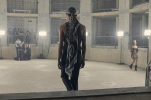 Backstage at Edward Crutchley RTW Spring 2022