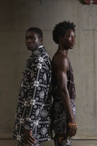 Backstage at Edward Crutchley RTW Spring 2022