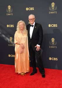 Mary Yeager and John Lithgow at the 73rd Primetime Emmy Awards held at L.A. Live on September 19, 2021.
