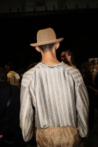 Backstage at Emporio Armani RTW Spring 2022
