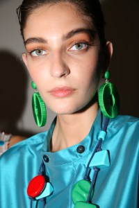 Backstage at Emporio Armani RTW Spring 2022