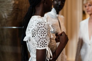 Backstage at Erdem RTW Spring 2022