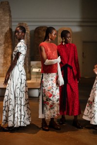 Backstage at Erdem RTW Spring 2022