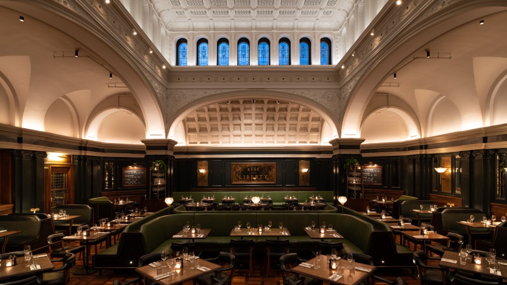 The main dining room at Hawksmoor.