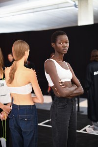 Backstage at Jil Sander RTW Spring 2022