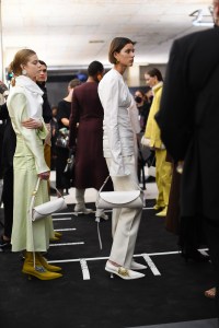 Backstage at Jil Sander RTW Spring 2022