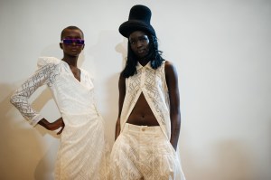 Backstage at Koché RTW Spring 2022