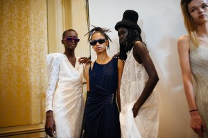 Backstage at Koché RTW Spring 2022