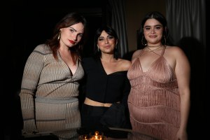 Kathryn Gallagher, Krysta Rodriguez and Barbie Ferreira attends the Jonathan Simkhai dinner party at Public in New York on September 11, 2021.