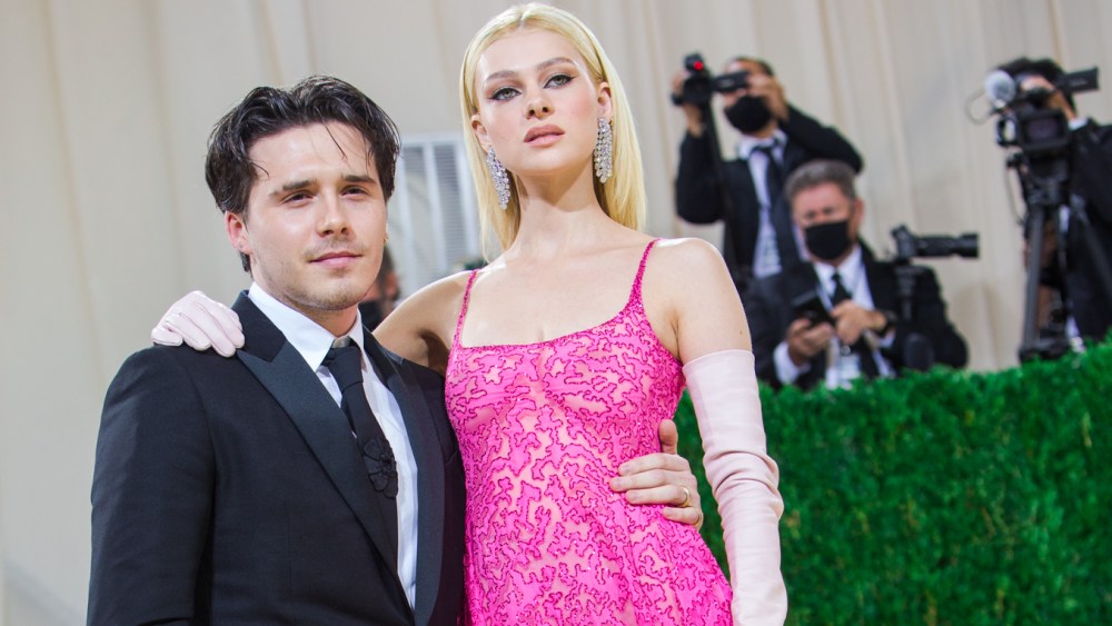 Brooklyn Beckham with Nicola Peltz in Valentino.