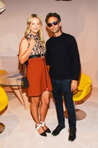 Kelly Sawyer and artist Alex Israel attend the Louis Vuitton cocktail reception at Goya Studios in Hollywood, California on September 8, 2021.