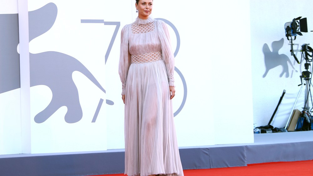 Maria Sharapova poses for photographers upon arrival at the premiere of the film 'Lost Illusions' during the 78th edition of the Venice Film Festival in Venice, Italy, Sunday, Sept. 5, 2021. (Photo by Joel C Ryan/Invision/AP)