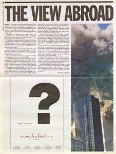 WWD and DNR coverage from September 11, 2001.