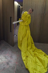 Backstage at Richard Quinn RTW Spring 2022