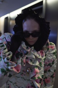 Backstage at Richard Quinn RTW Spring 2022