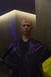 Backstage at Richard Quinn RTW Spring 2022