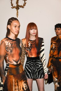 Backstage at Roberto Cavalli RTW Spring 2022