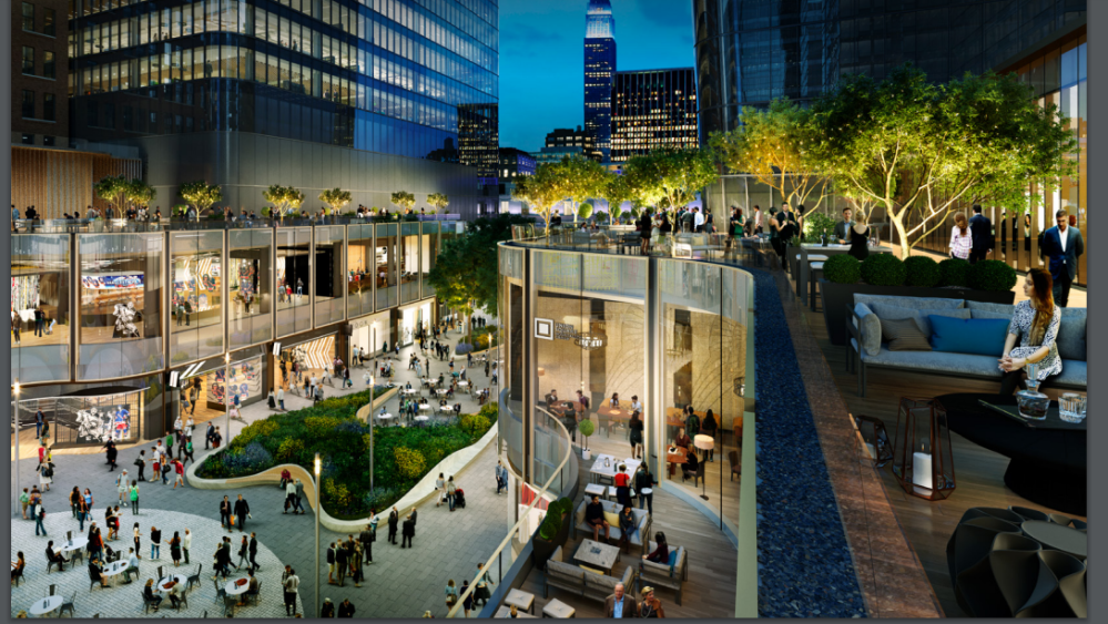 A rendering of the new Manhattan West site.