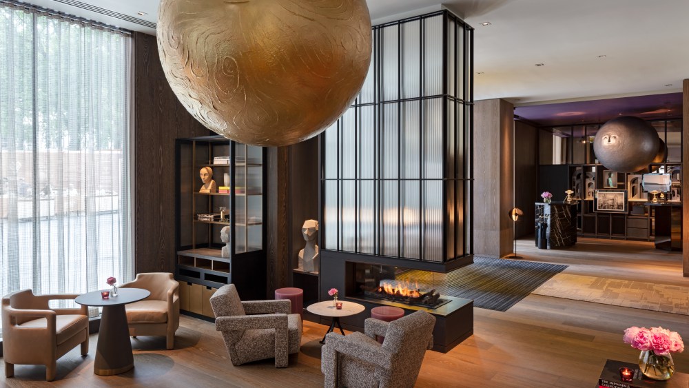 The Londoner Hotel lobby in Leicester Square.