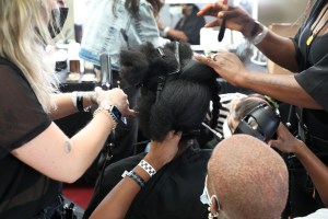 Backstage at Tom Ford RTW Spring 2022