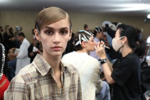 Backstage at Tom Ford RTW Spring 2022