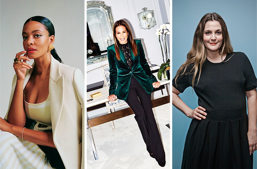 Aurora James of the 15 Percent Pledge, Jane Hertzmark Hudis of the Estée Lauder Cos. Inc. and Drew Barrymore of Barrymore Brands.