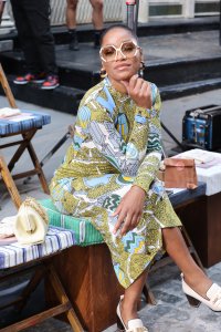 Keke Palmer in the front row at Tory Burch  RTW Spring 2022