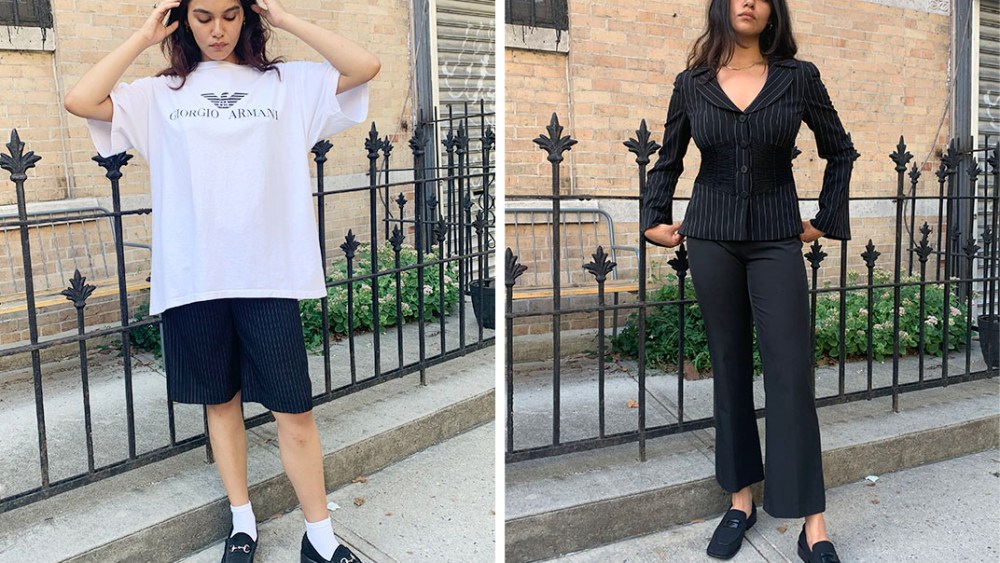Vintage Armani styles sold by Chickee's Vintage in Brooklyn, N.Y.