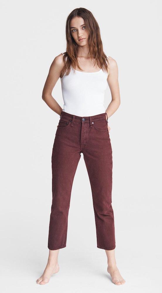 Since foliage won’t be the only source of color this Fall, make sure your closets are stocked with trending colored denim.