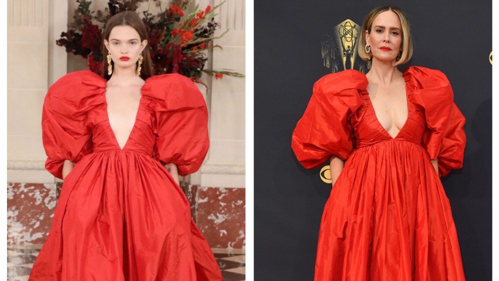 Photos of 2021 Emmys Red Carpet Looks on the Fashion Week Runway