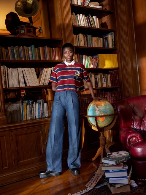 Levi's teamed with Felix the Cat for a men’s and women’s scholarly collection of jeans, varsity jackets and rugby shirts.